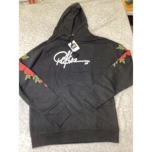 Young & Reckless Mens Black Rose LA Script Graphic Hoodie Medium/Large NWT